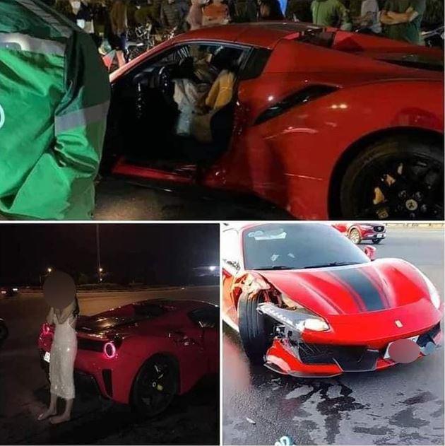 Hiện trường vụ tai nạn Ferrari 488 tại Mỹ Đình
