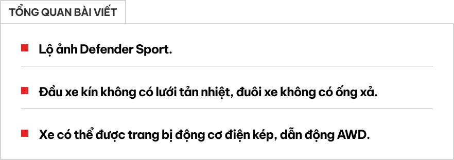 Hình phác họa Defender Sport