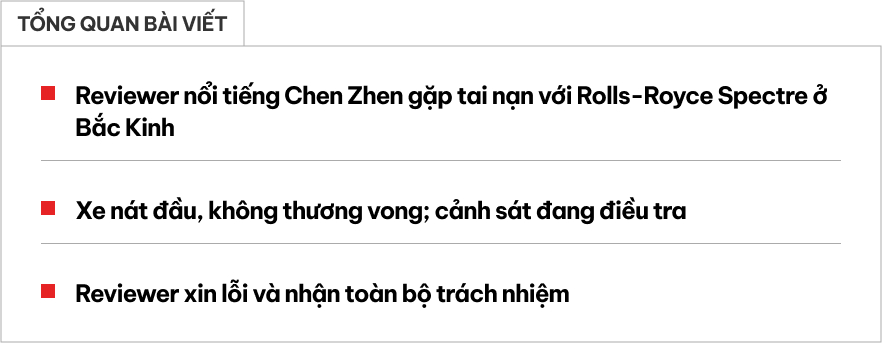 Chen Zhen bên xe Rolls-Royce hư hỏng