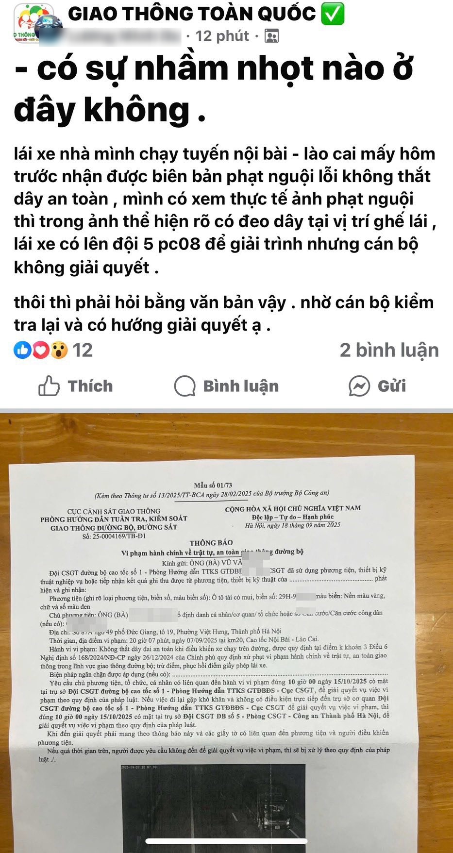 Bài đăng trên MXH khiến nhiều người xôn xao