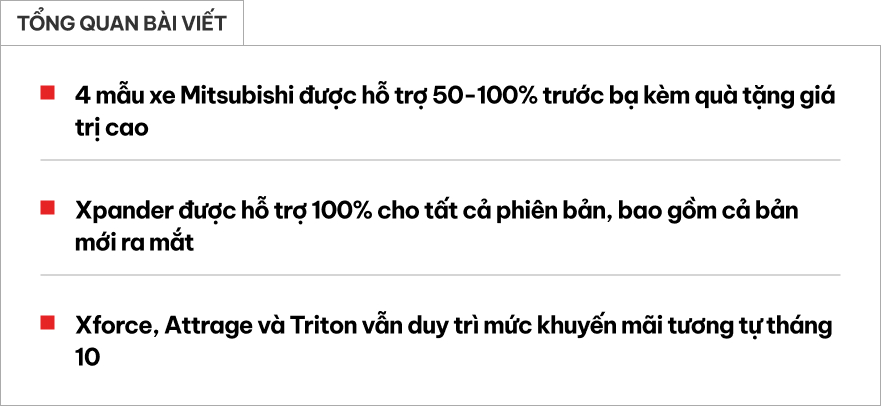 Xpander MT với giá ưu đãi hấp dẫn