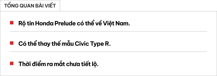 Honda Prelude vừa ra mắt thu hút sự chú ý toàn cầu
