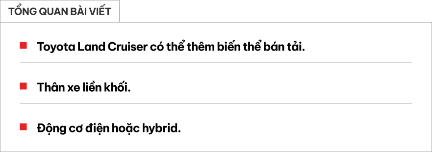 Toyota Land Cruiser phiên bản bán tải sắp ra mắt